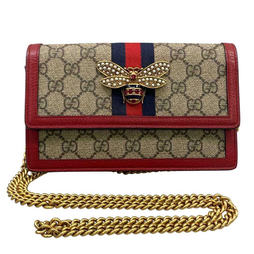 Gucci Queen Margaret Other Style Wallet 476079 Beige Red